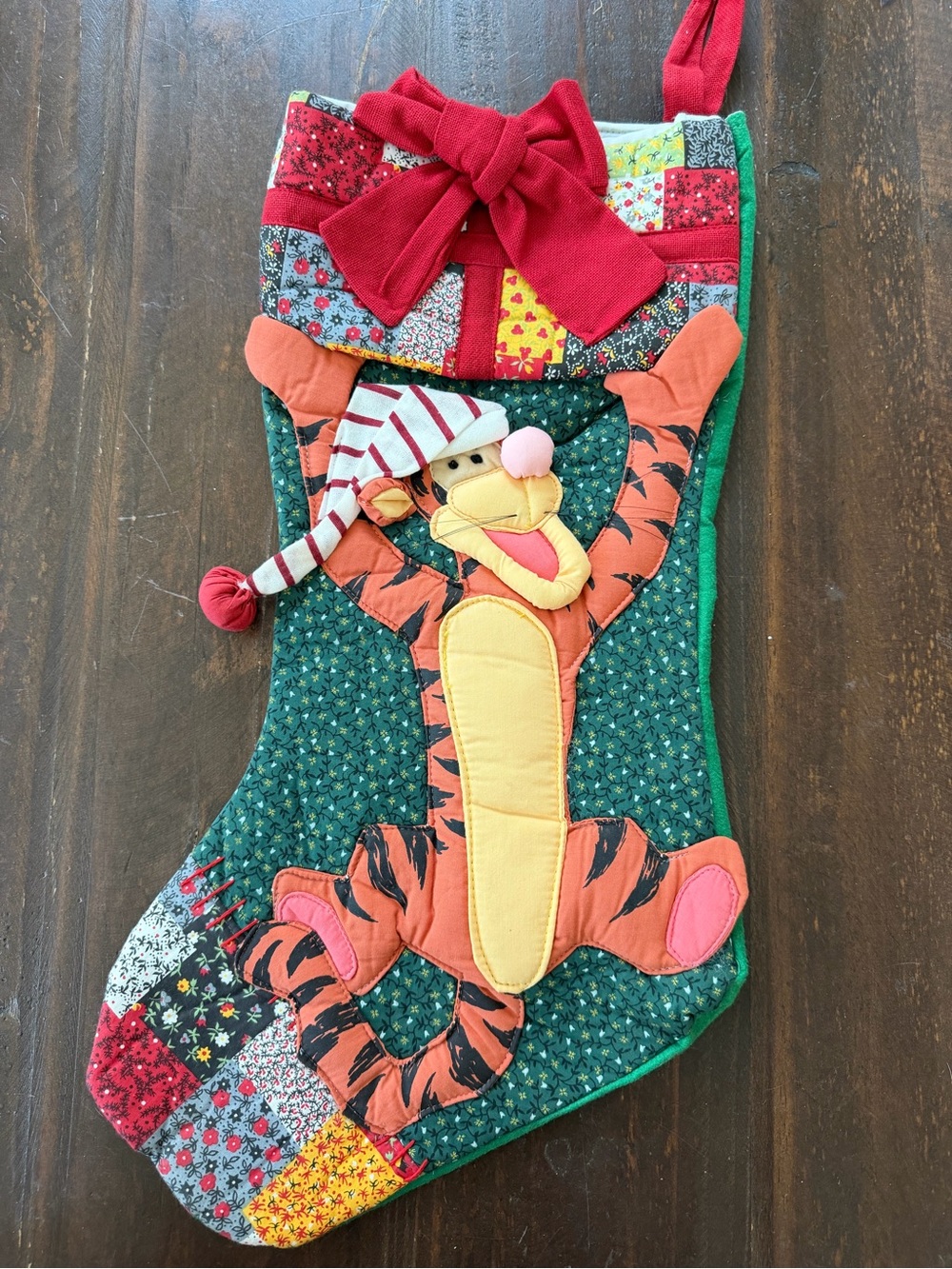 VTG Disney Tigger Quilted Holiday Stocking 20”